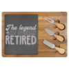 The Legend Has Retired Wood Slate Serving Tray