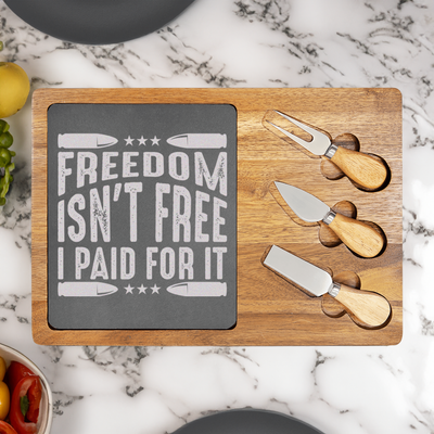 The Price Of Freedom Wood Slate Serving Tray