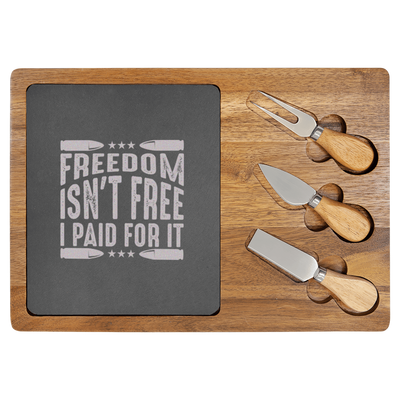 The Price Of Freedom Wood Slate Serving Tray