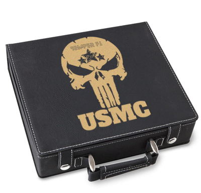 USMC Skull Poker Gift Set