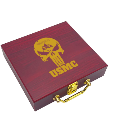 USMC Skull Poker Gift Set