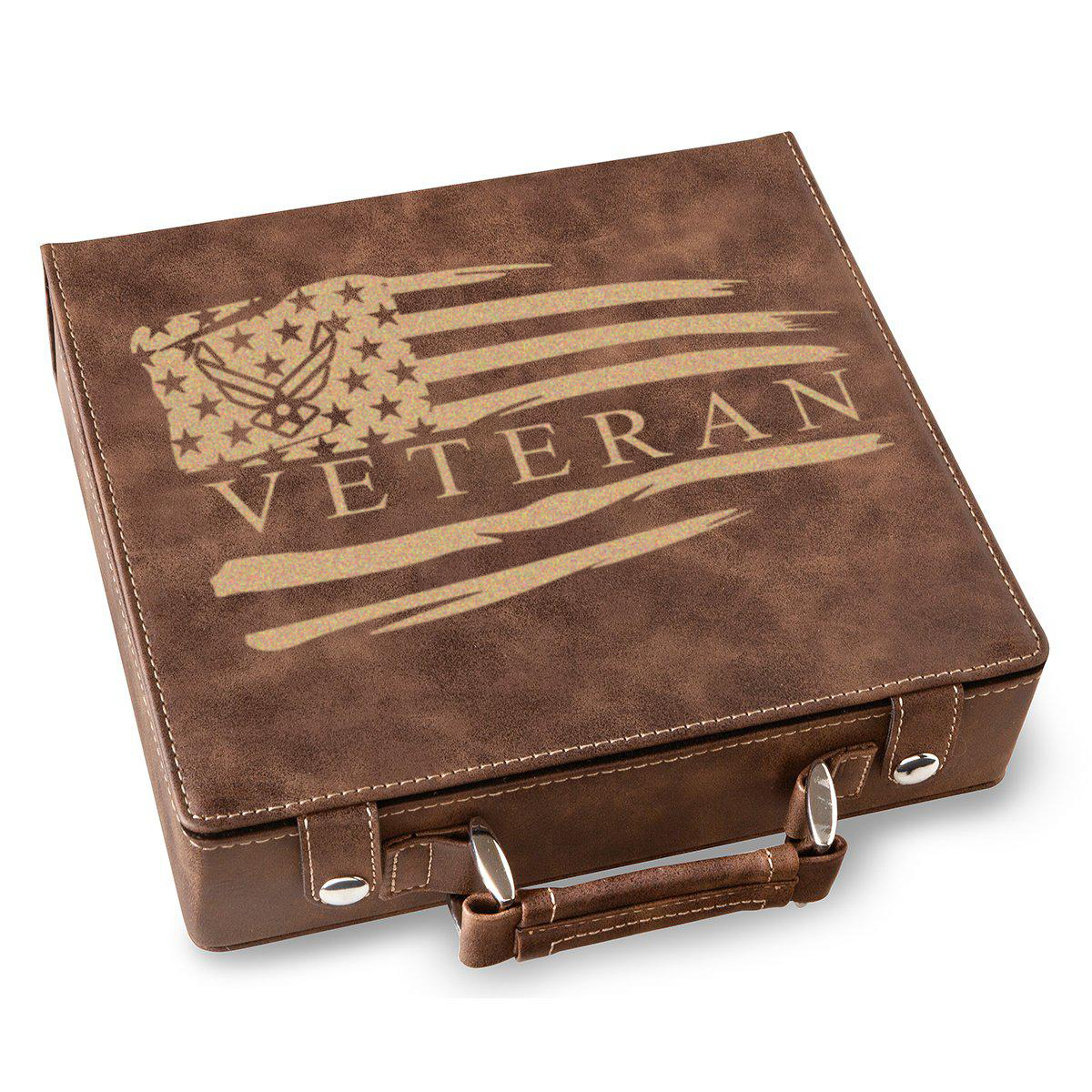 US Airforce Veteran Flag Poker Gift Set