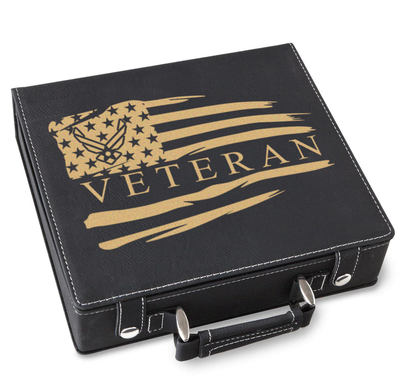 US Airforce Veteran Flag Poker Gift Set