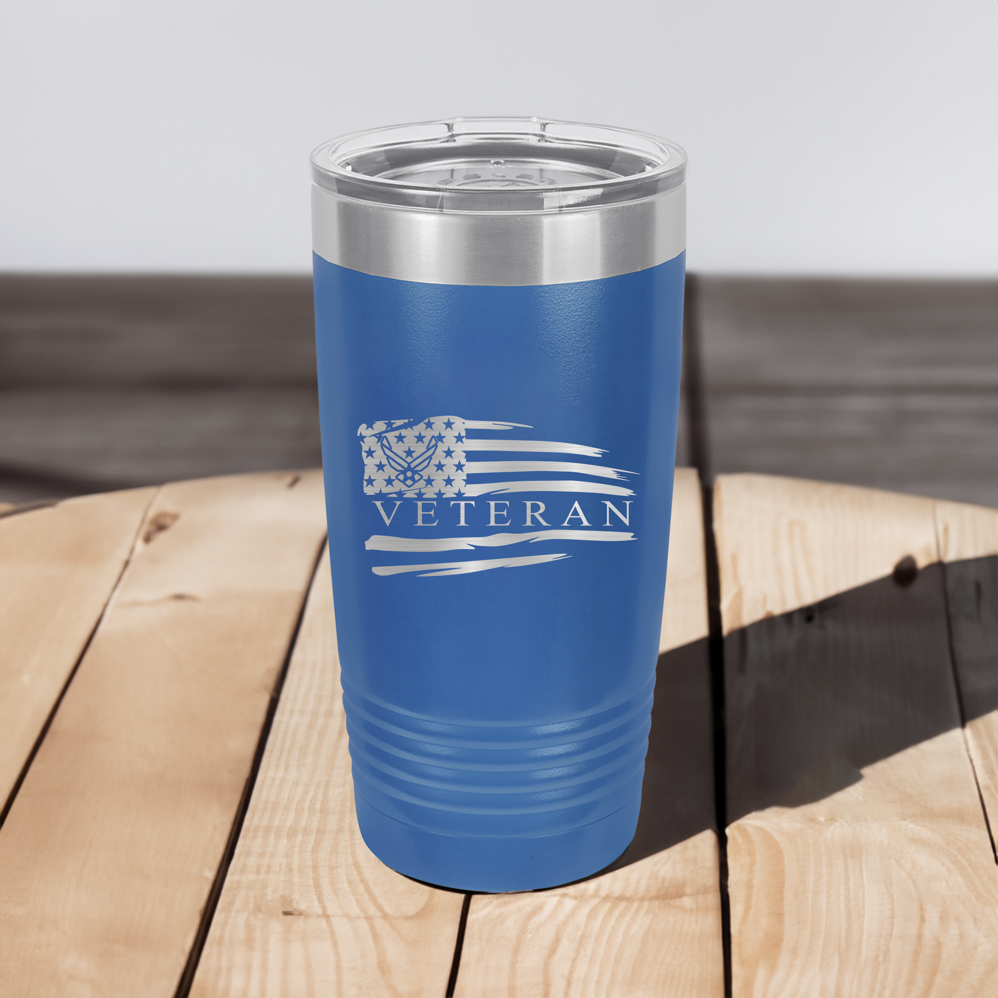 US Airforce Veteran Flag Tumbler
