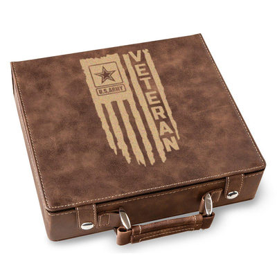 US Army Flag Veteran Poker Gift Set