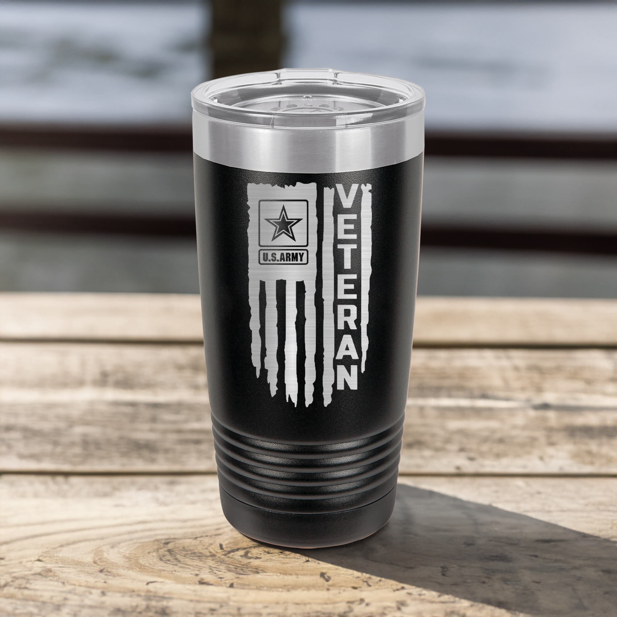 US Army Flag Veteran Tumbler