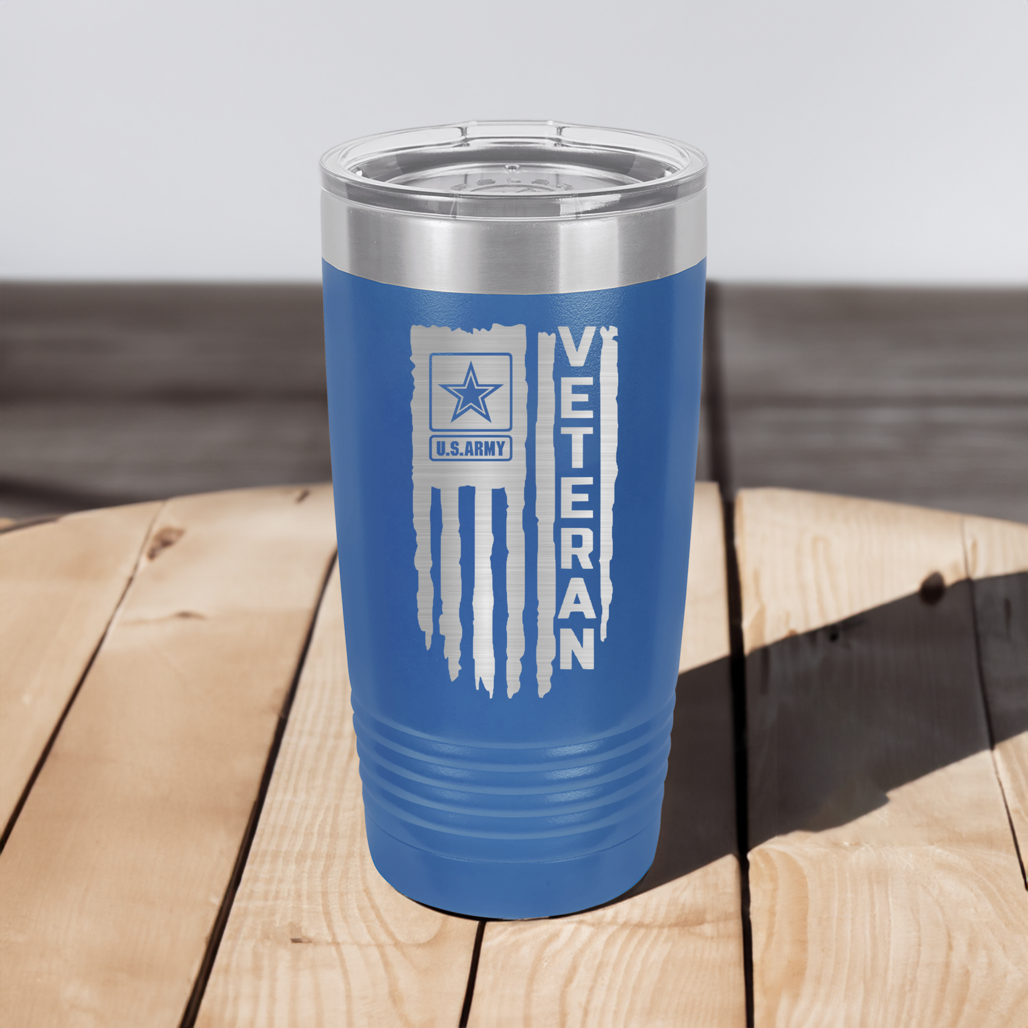US Army Flag Veteran Tumbler