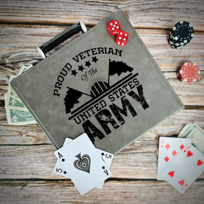 US Army Veteran Poker Gift Set