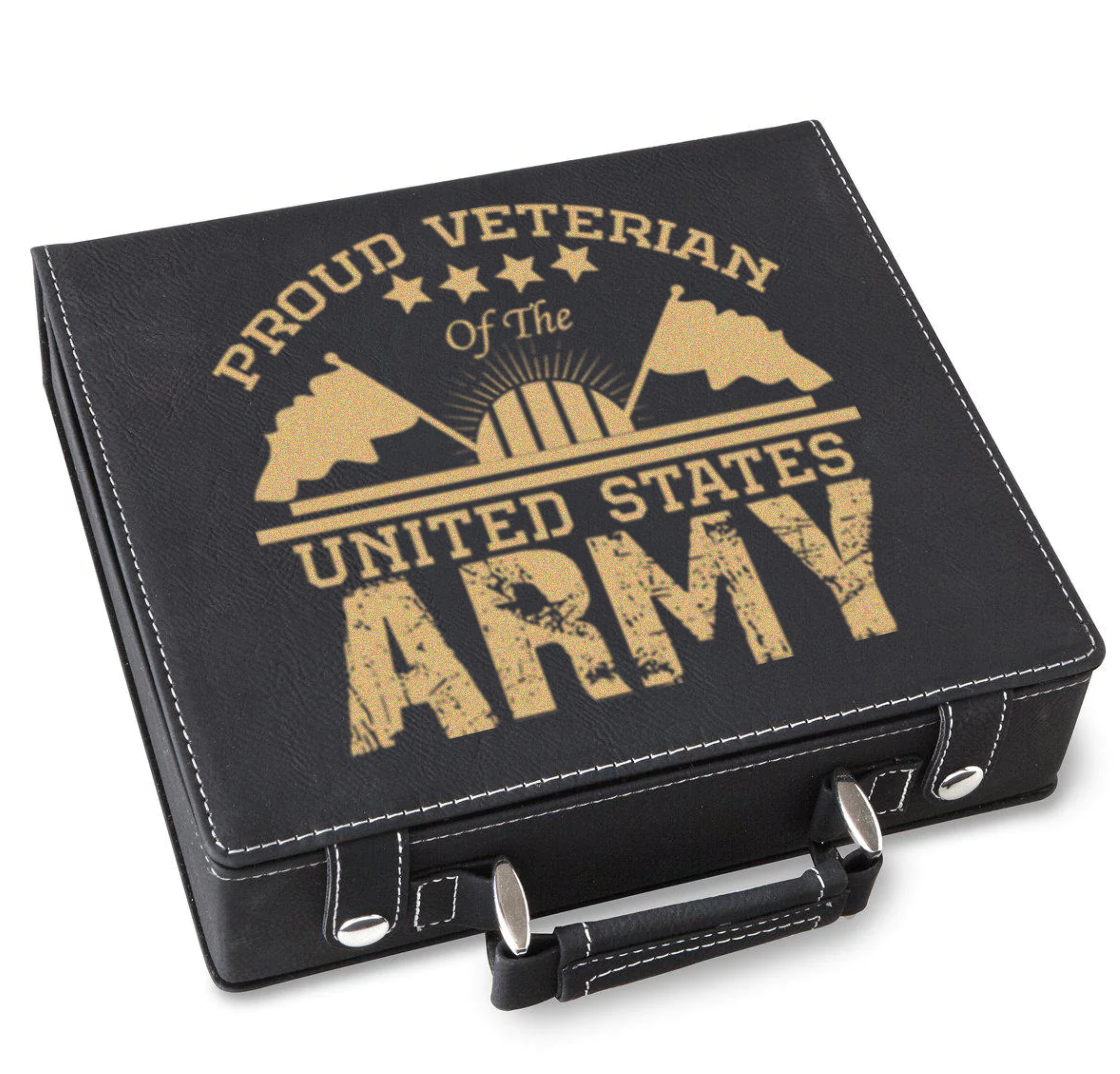 US Army Veteran Poker Gift Set