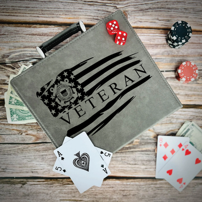 US Coast Guard Veteran Poker Gift Set
