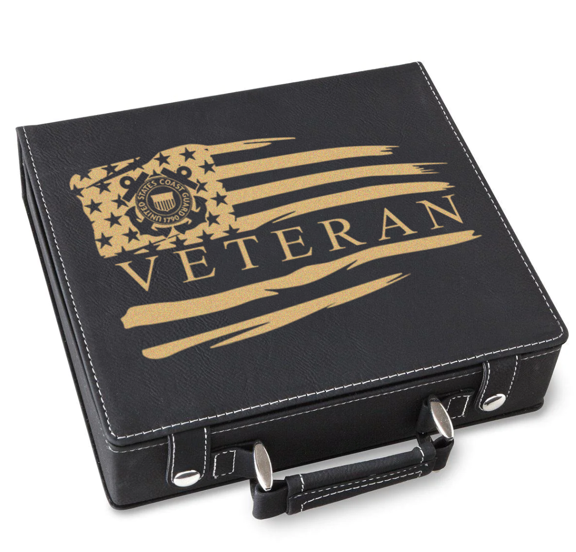 US Coast Guard Veteran Poker Gift Set