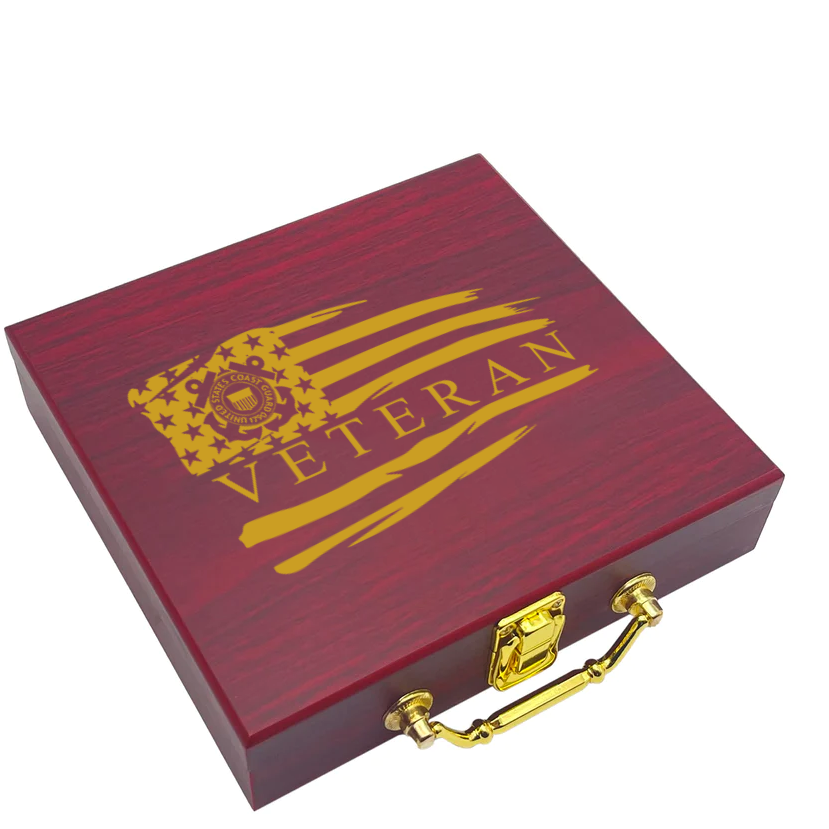 US Coast Guard Veteran Poker Gift Set