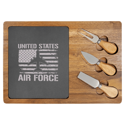 United States Airforce Wood Slate Serving Tray