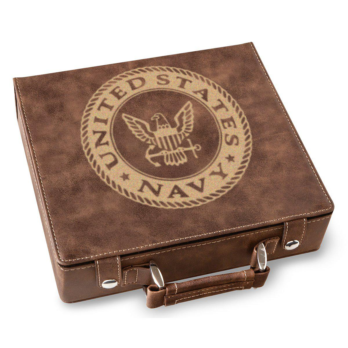United States Navy Badge Poker Gift Set
