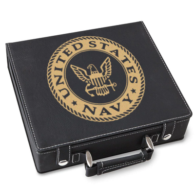 United States Navy Badge Poker Gift Set