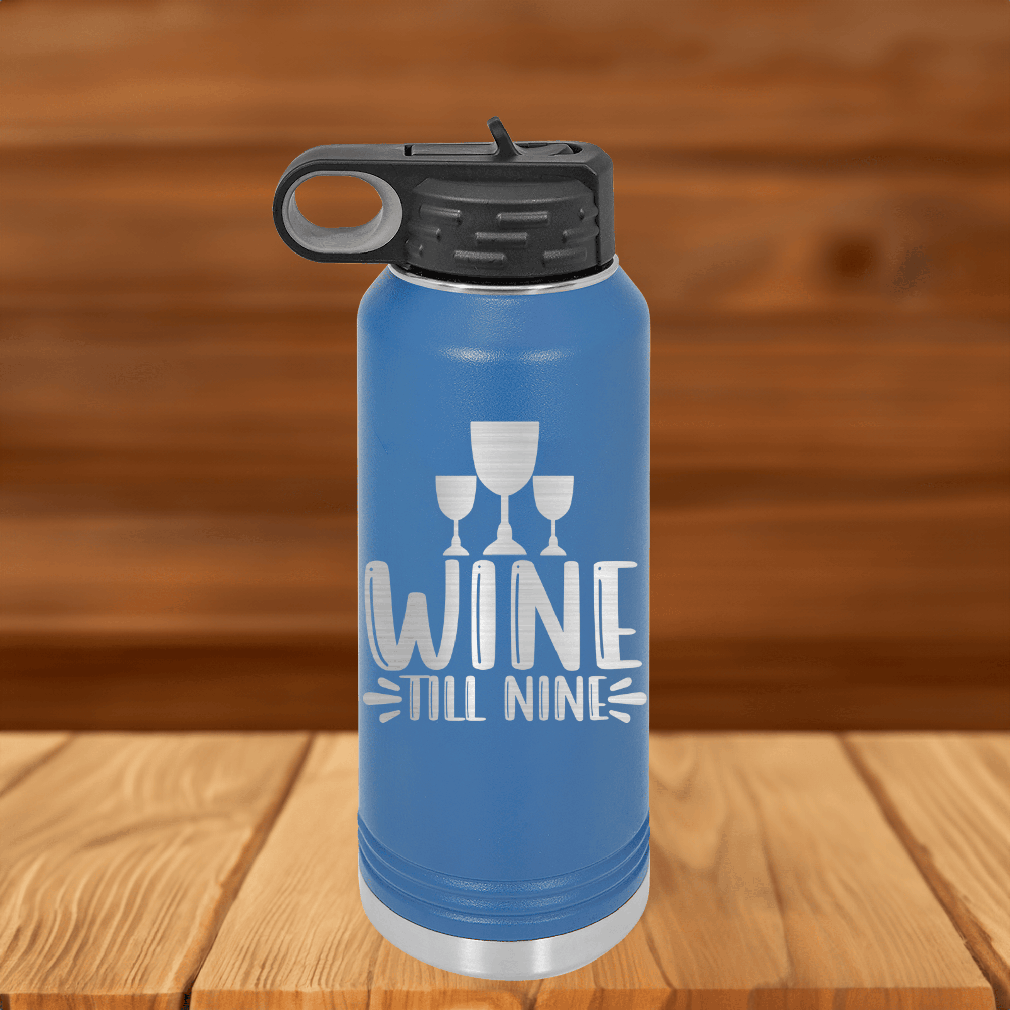 Wine Till Nine 32 oz Water Bottle