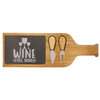 Wine Till Nine Wood Slate Serving Tray With Handle