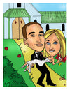 Bar - Bride & Groom Template Caricature