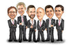 Bar - Groomsmen Group Caricature