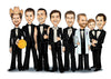 Bar - Groomsmen Group Caricature