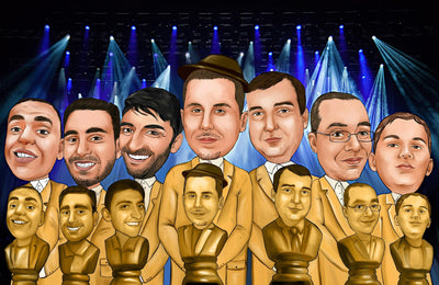 Bar - Groomsmen Group Caricature