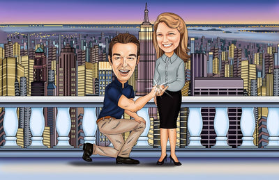 Engagement Proposal Caricature