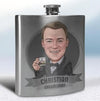 Funny Caricature on a Flask For Your Groomsmen