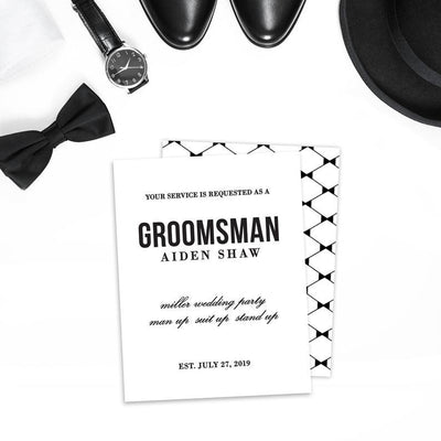 Groomsmen Draft Card