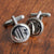 Wearables - Silver Round Beaded Cufflinks