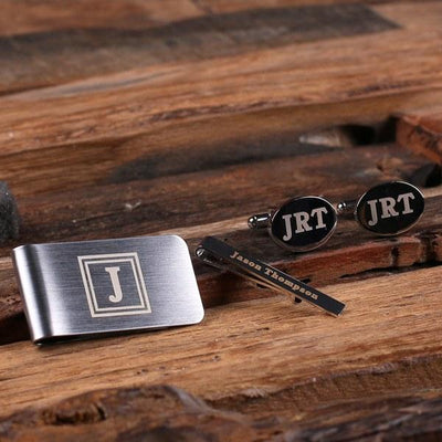 Close Up Tie Bar, Cufflinks, and Money Clip