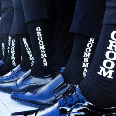 Groomsmen Wedding Socks Black